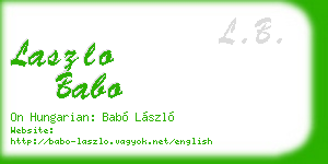 laszlo babo business card